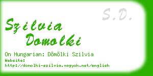 szilvia domolki business card