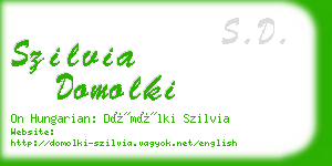 szilvia domolki business card